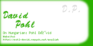 david pohl business card